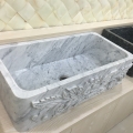 Carrara white marble polished tiles