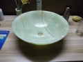 Round shape green onyx polished sinks and basins