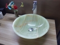 Round shape green onyx polished sinks and basins