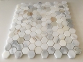 Calacatta gold hexagon marble mosaic tile