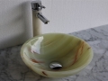 Round shape onyx bathroom sink and basin