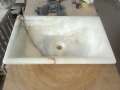 Square shape onyx bathroom sink and basin