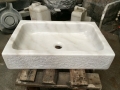 white marble basin square shape sink