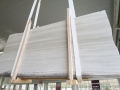 Polished white wooden veins slabs