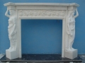 Good quality white marble fireplace mantel