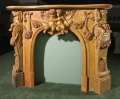 antique indoor decorative marble fireplace