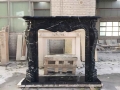 antique black marble fireplace mantel