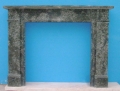 simple style green marble fireplace mantel