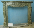 Western style green marble fireplace mantel