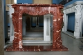 French type red marble fireplace mantel