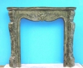 Western style green marble fireplace mantel