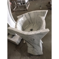 Special style marble pedestal sink for bathroom