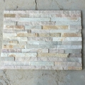 S503 Yellow White quartize culture stone for wall
