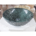 Green marble sink round shape basin rough surface stone sink