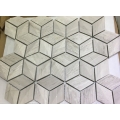 White Wooden Vein Marble Hexagon Shape Stereoscopic Mosaic