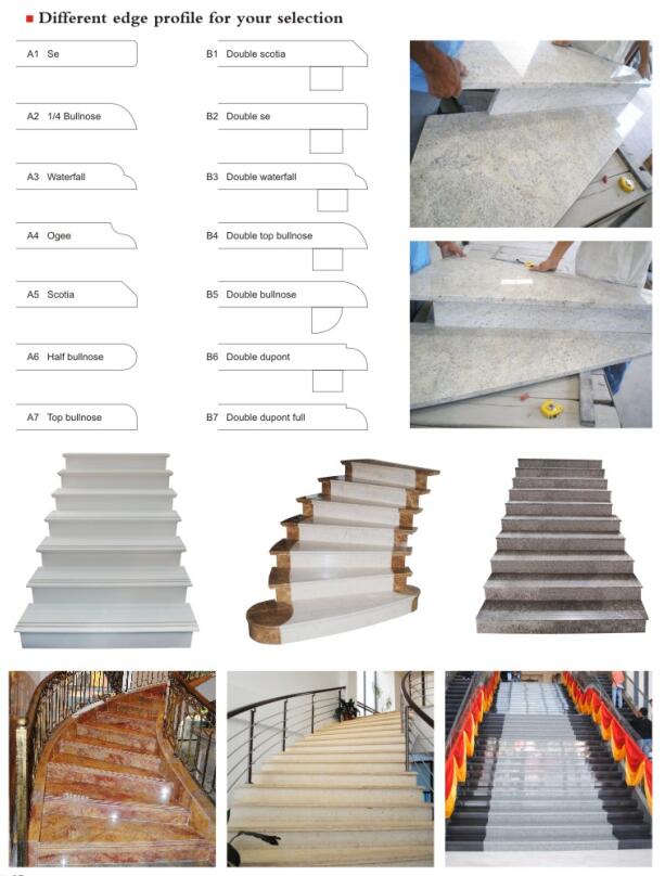 Polished G603 Granite Stair And Risers