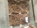 Dark brown emperador marble tiles