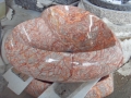 Heart shape pink colour marble sinks