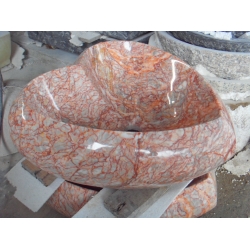 pink polsihed heart marble sinks