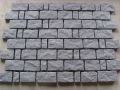G654 dark grey granite meshed pavers