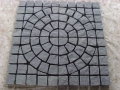 G654 dark grey granite meshed pavers