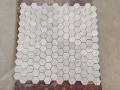 Carrara white hexagon marble mosaic tile