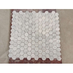 Carrara white marble mosaic tile