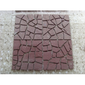 Red granite pavers