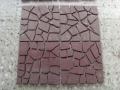 Red granite meshed paving stone