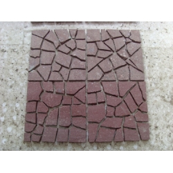 Red granite pavers