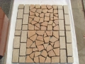 natural yellow granite meshed paving stone