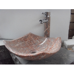 rose red round bathroom sink