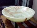 Green onyx polished bathroom sink and basin