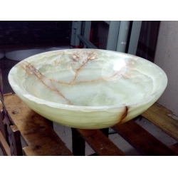 Green onyx bathroom sink and basin