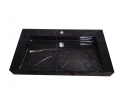 Polished nero marquina marble sink and basin