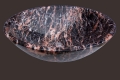 polished brown marble bathroom sink and basin