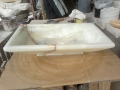 Square shape onyx bathroom sink and basin