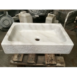 white marble basin