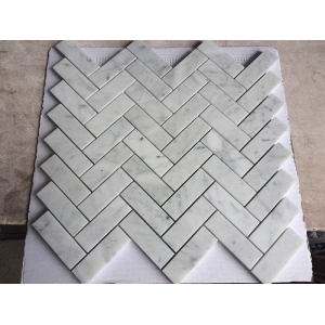 Carrara white marble mosaic