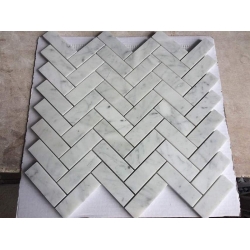 Carrara white marble mosaic