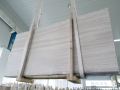 Polished white wooden veins slabs