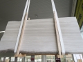 Polished white wooden veins slabs