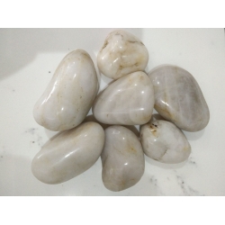 high polished white pebble stone