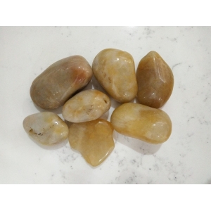 high polished yellow pebble