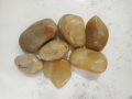 Yellow high polished pebble stone