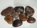 Decorative red polished pebble stone