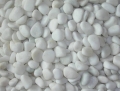 snow white polished pebble stone