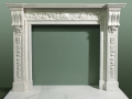 Hand Carved White Marble Fireplace Mantel