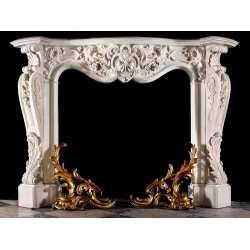 White Marble Fireplace Mantel
