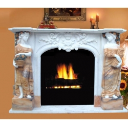 White Marble Fireplace Mantel